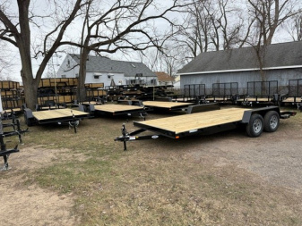 New 2026 AMO 18ft Wood Deck 1 Axle Brk Car Hauler
