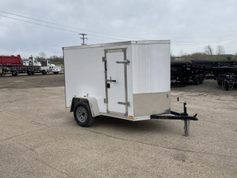 New 2024 MTI TRAILERS MDLX 5x8 V-Nose Ramp Door +6" Cargo / Enclosed Trailer