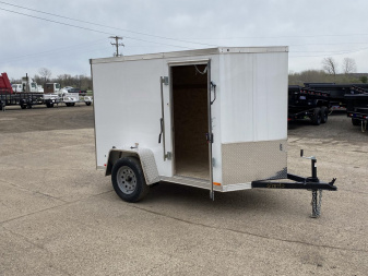 New 2024 MTI TRAILERS MDLX 5x8 V-Nose Ramp Door +6" Cargo / Enclosed Trailer