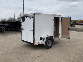 New 2024 MTI TRAILERS MDLX 5x8 V-Nose Ramp Door +6" Cargo / Enclosed Trailer