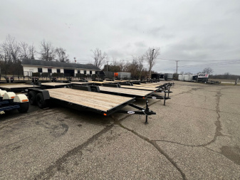 New 2026 AMO 18ft Wood Deck Car Hauler Trailer w/ 1 Axle Brake Car Hauler