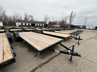 New 2026 AMO 18ft Wood Deck Car Hauler Trailer w/ 1 Axle Brake Car Hauler
