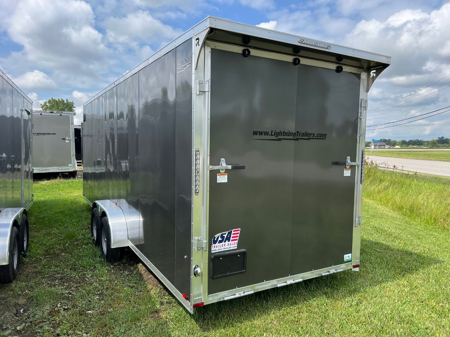 New 2024 LIGHTNING TRAILERS 7 x 27 4 Place Snowmobile Trailer with 7ft Interior height