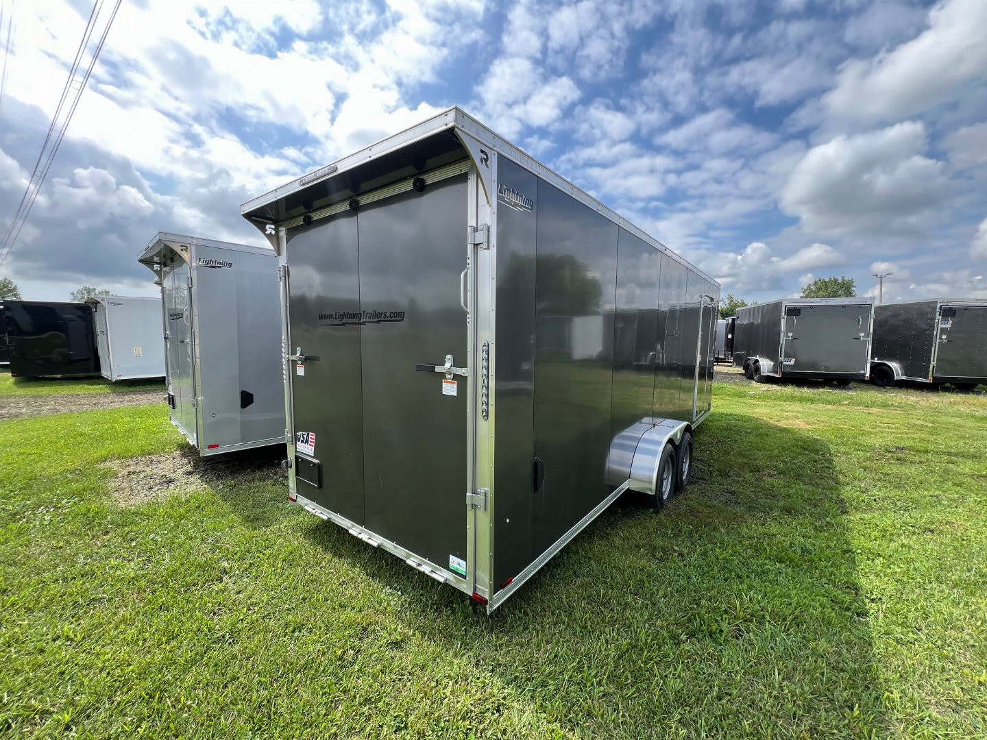 New 2024 LIGHTNING TRAILERS 7 x 27 4 Place Snowmobile Trailer with 7ft Interior height