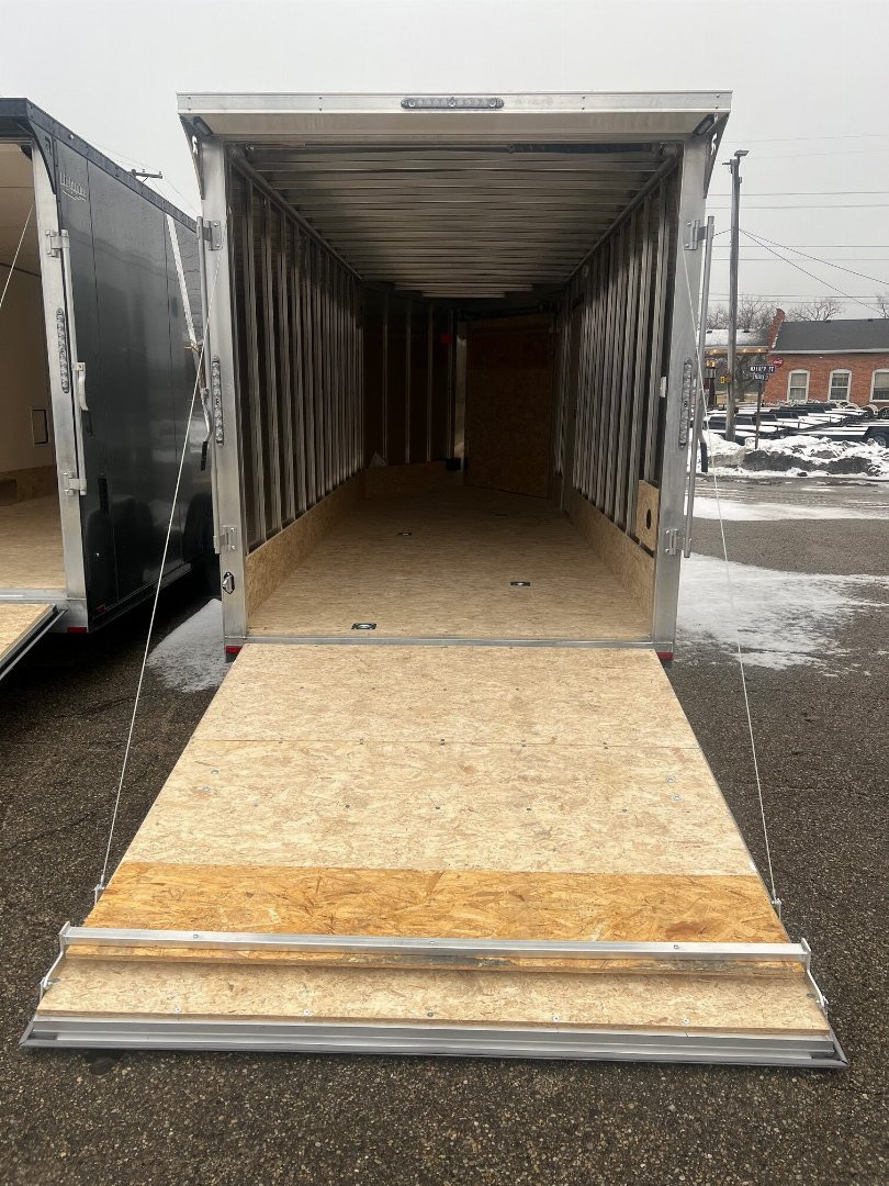 New 2024 LIGHTNING TRAILERS 7.5 x 27 4 Place Snowmobile Trailer with 7ft Interior height - Premium package