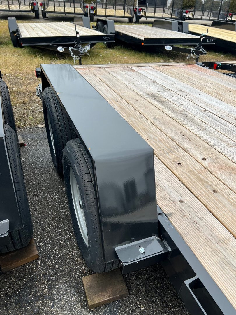 New 2026 AMO 18ft Wood Deck Car Hauler Trailer w/ 2 Axle Brake Landscape Trailer