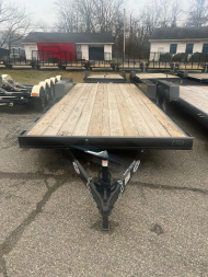 New 2026 AMO 18ft Wood Deck Car Hauler Trailer w/ 2 Axle Brake Landscape Trailer