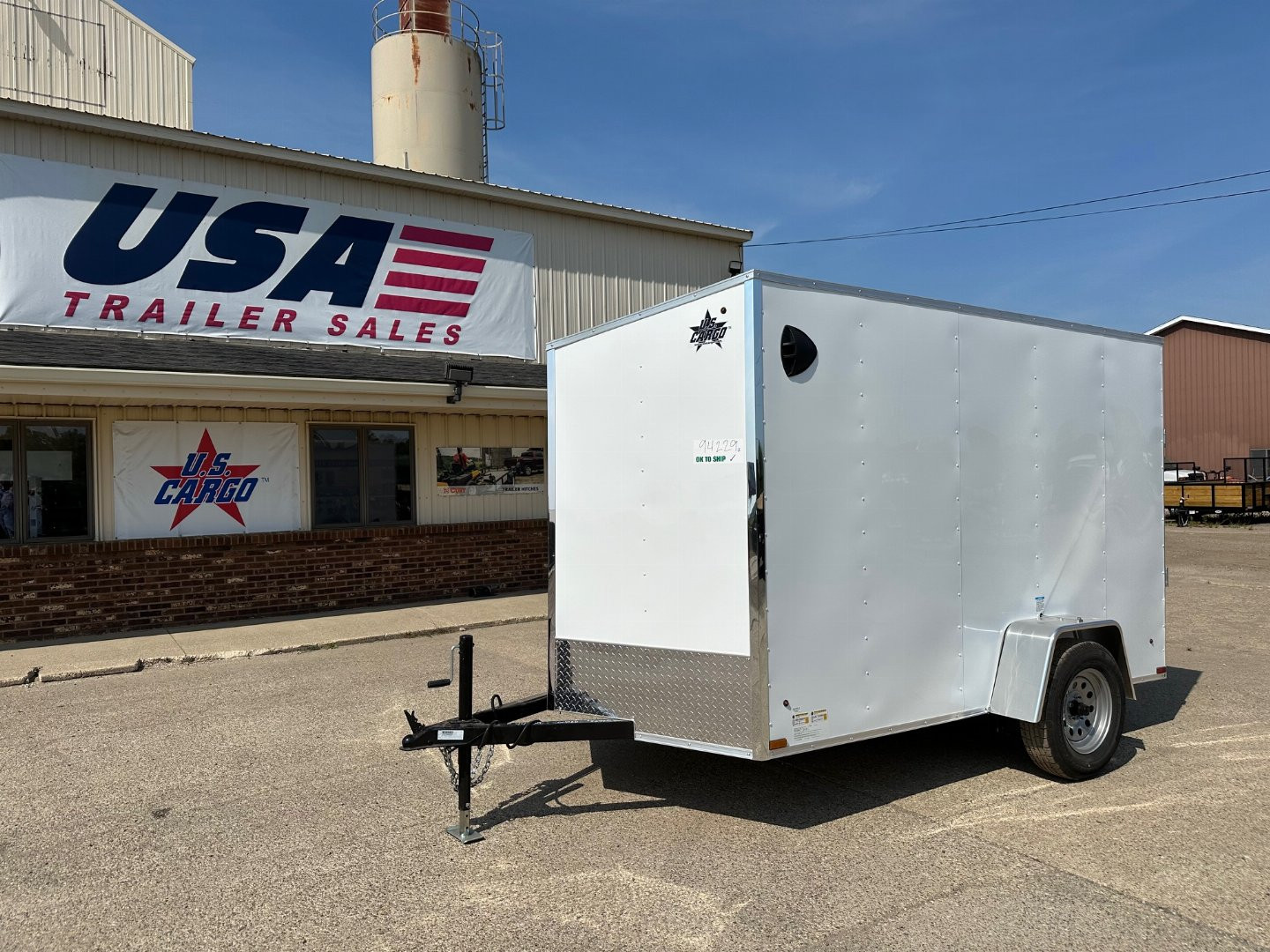 New 2025 US CARGO Scout 6x10 V-Nose Ramp Door Cargo / Enclosed Trailer