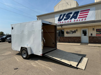 New 2025 US CARGO Scout 6x10 V-Nose Ramp Door Cargo / Enclosed Trailer