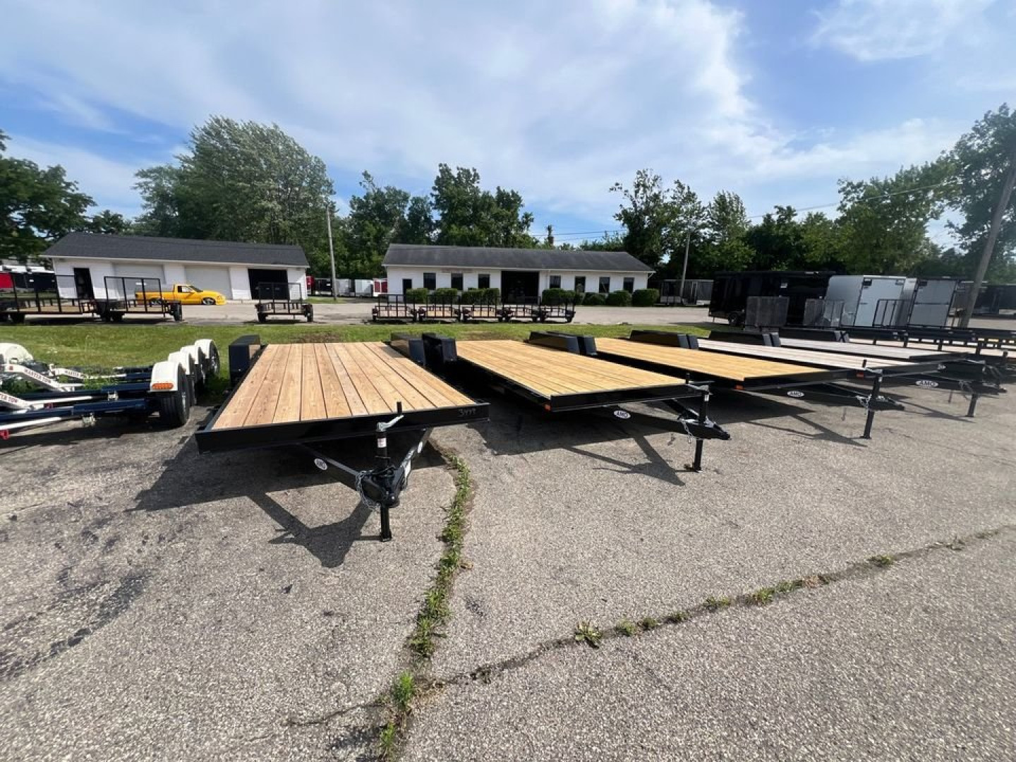 New 2026 AMO 20ft Wood Deck Car Hauler Trailer w/ 2 Axle Brake