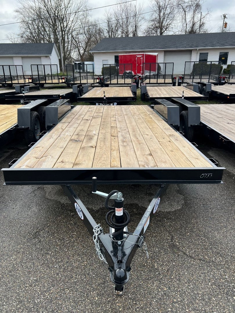 New 2026 AMO 18ft Wood Deck Car Hauler 1 Axle Brake