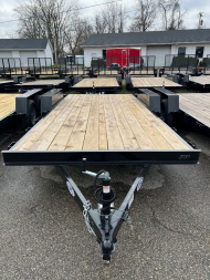 New 2026 AMO 18ft Wood Deck Car Hauler 1 Axle Brake