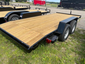 New 2026 AMO 16ft Wood Deck 2 Axle Brk Car Hauler