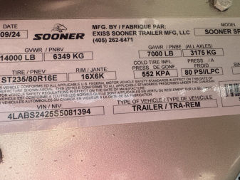 New 2025 Sooner Livestock Trailer