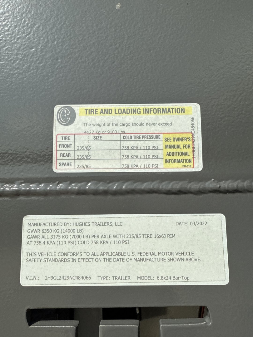 New 2022 Hughes Hughes Light Trailer