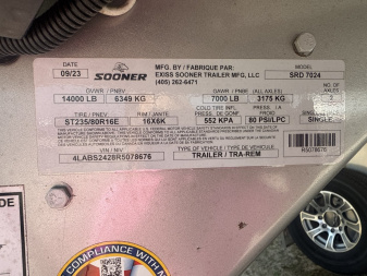 New Sooner Horse Trailer