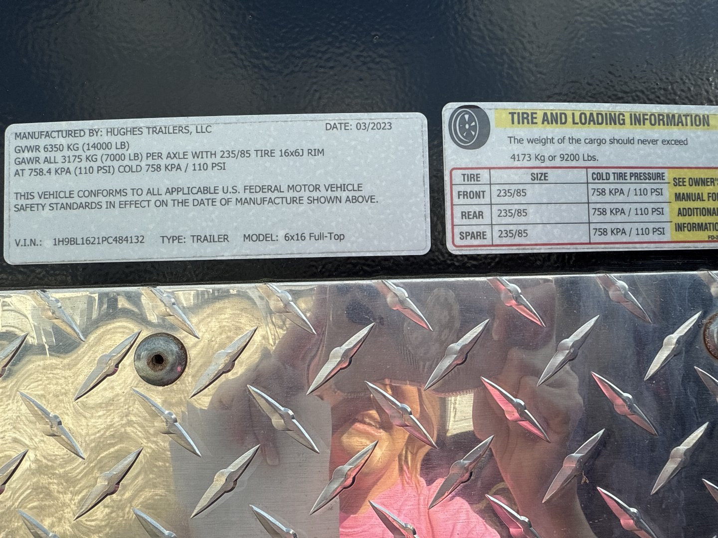 New 2023 HUGHES 6X16 TRAILER