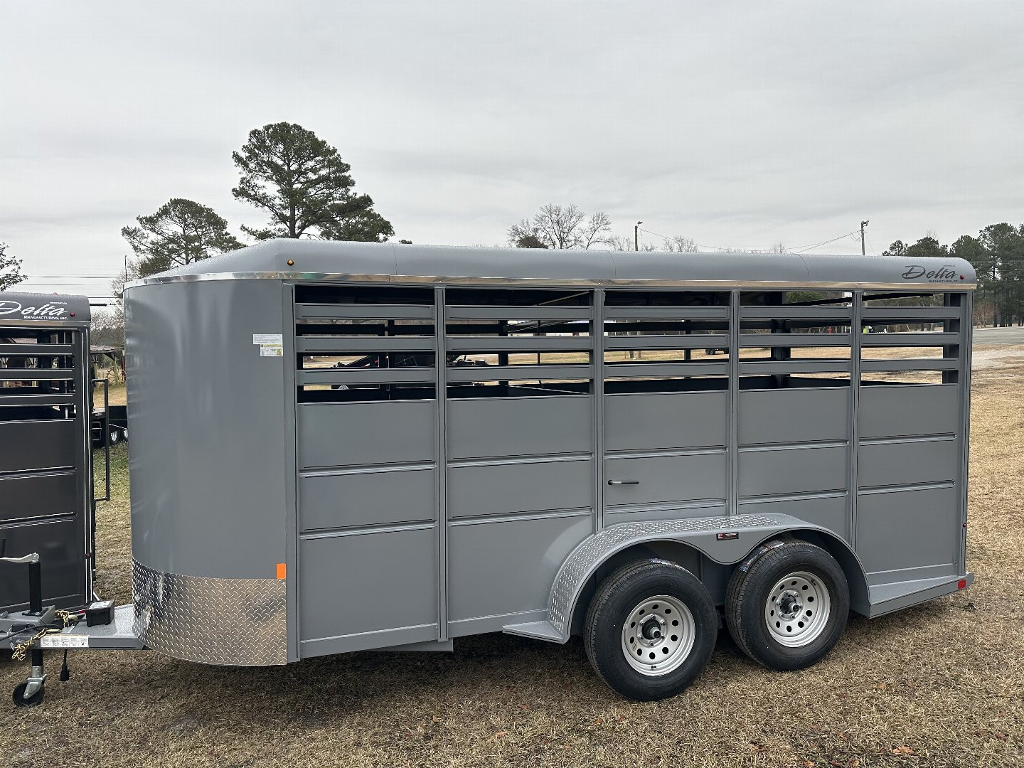 New 2025 Delta Trailers 500ESB Stock Trailer CEMENT GRAY
