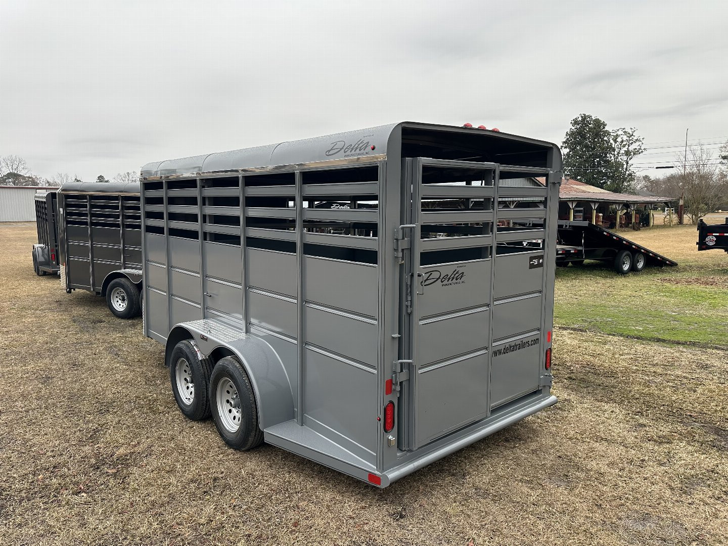 New 2025 Delta Trailers 500ESB Stock Trailer CEMENT GRAY