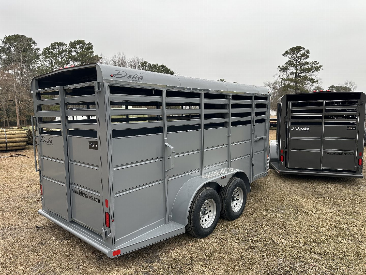 New 2025 Delta Trailers 500ESB Stock Trailer CEMENT GRAY