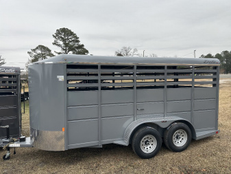 New 2025 Delta Trailers 500ESB Stock Trailer CEMENT GRAY