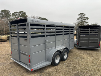 New 2025 Delta Trailers 500ESB Stock Trailer CEMENT GRAY