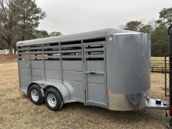 New 2025 Delta Trailers 500ESB Stock Trailer CEMENT GRAY