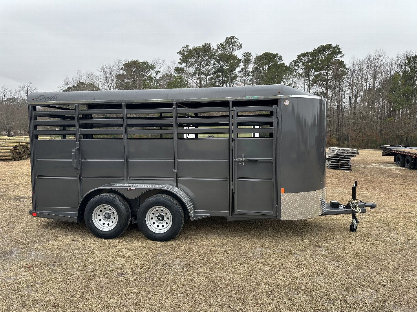 New 2025 Delta Trailers 500ESB Stock Trailer STORM GRAY