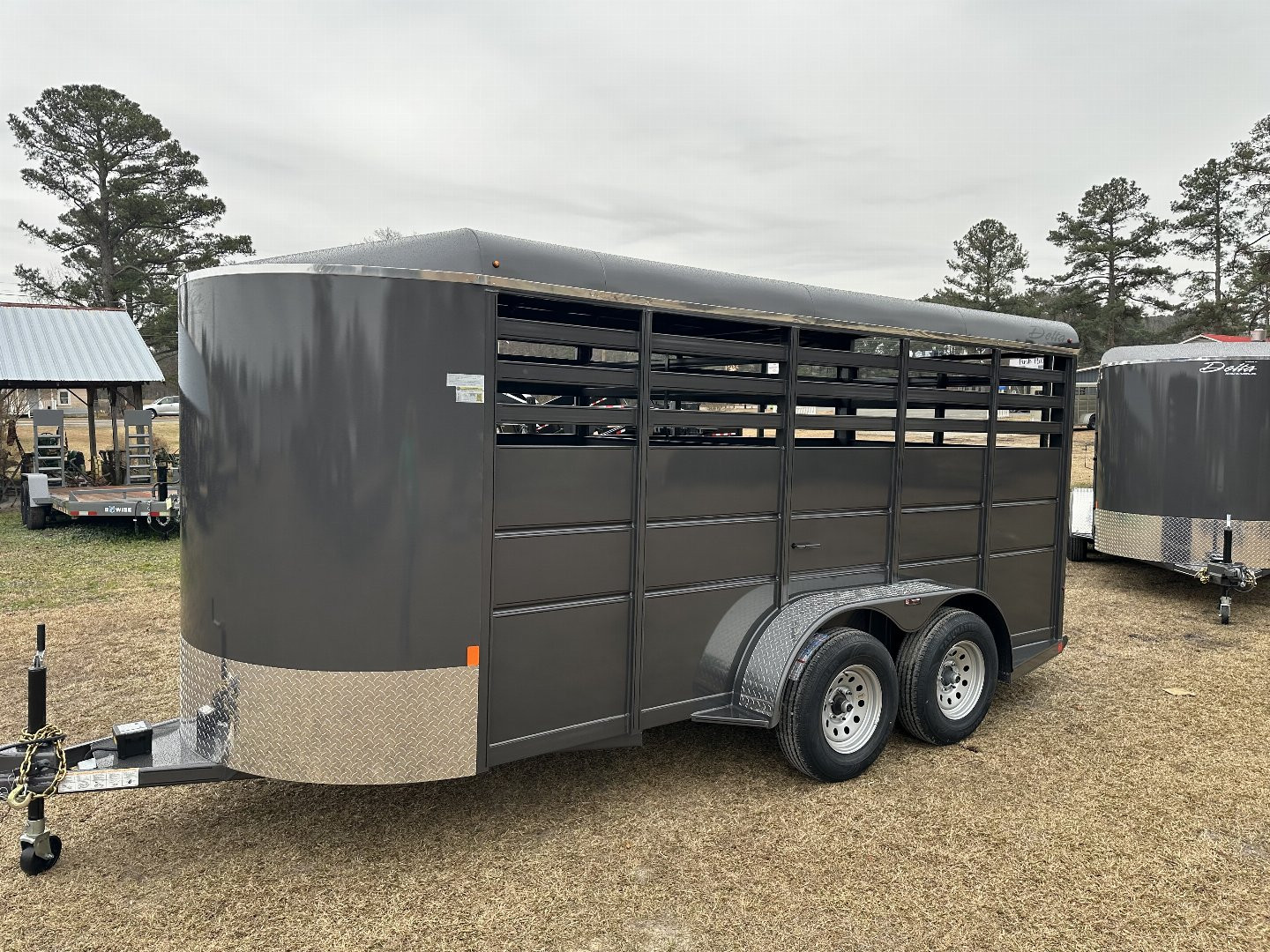 New 2025 Delta Trailers 500ESB Stock Trailer STORM GRAY