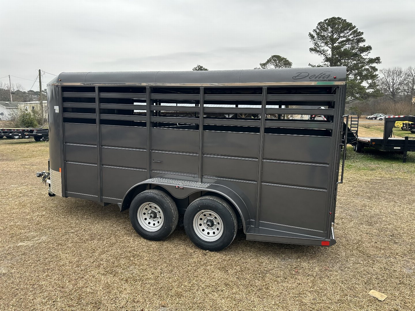 New 2025 Delta Trailers 500ESB Stock Trailer STORM GRAY