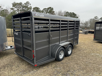 New 2025 Delta Trailers 500ESB Stock Trailer STORM GRAY