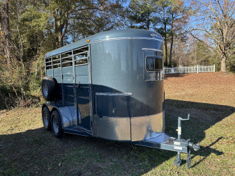 New 2025 CALICO TRAILERS 2 Horse Straight Load Bumper w/ Ramp