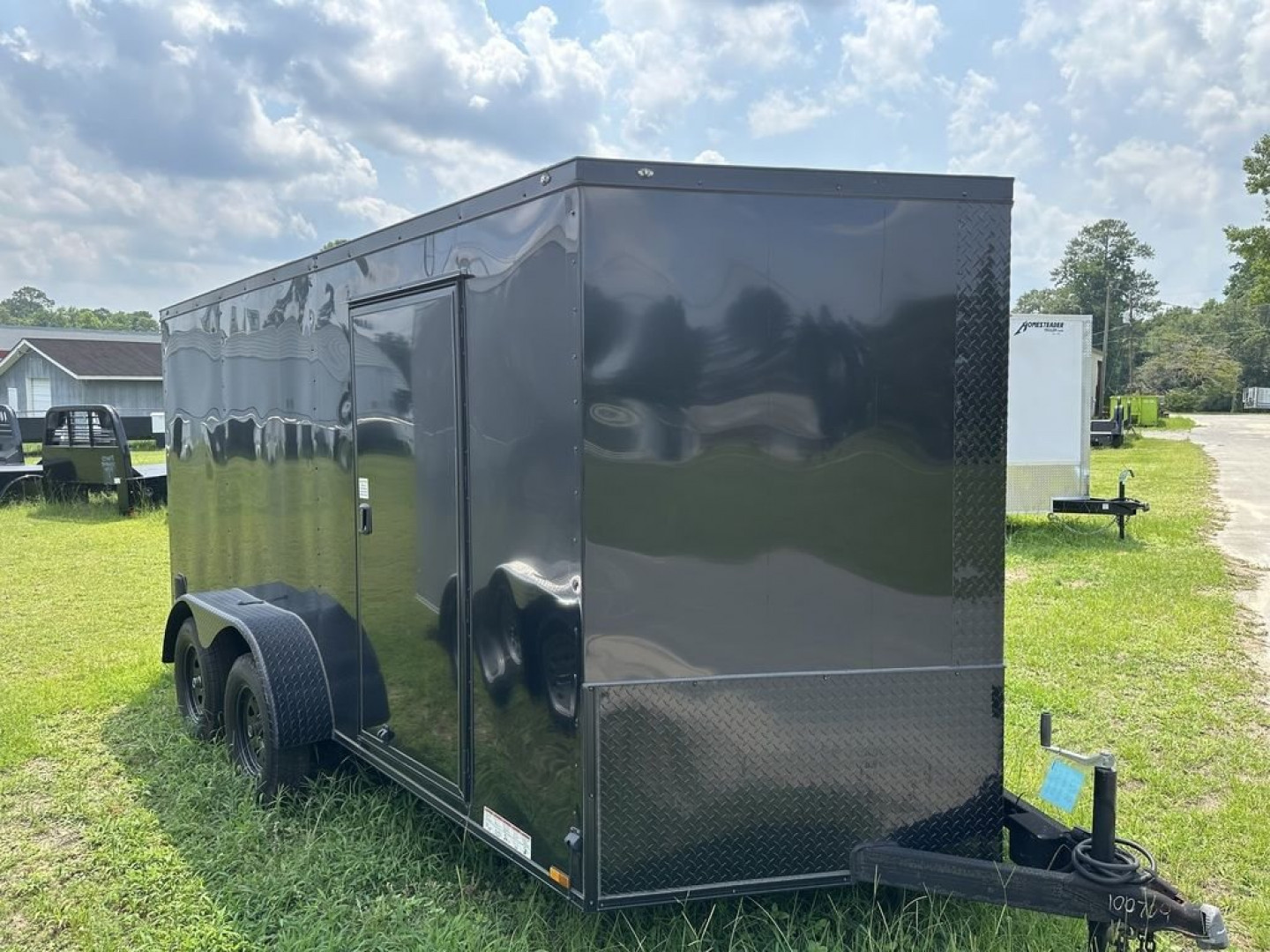 Used 2022 Diamond Cargo 7' Wide 7' x 14' V Nose Tandem Axle