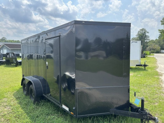 Used 2022 Diamond Cargo 7' Wide 7' x 14' V Nose Tandem Axle