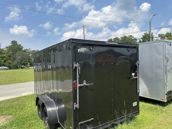 Used 2022 Diamond Cargo 7' Wide 7' x 14' V Nose Tandem Axle