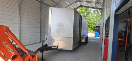 Used REPO 2018 Covered Wagon Trailers 7X16