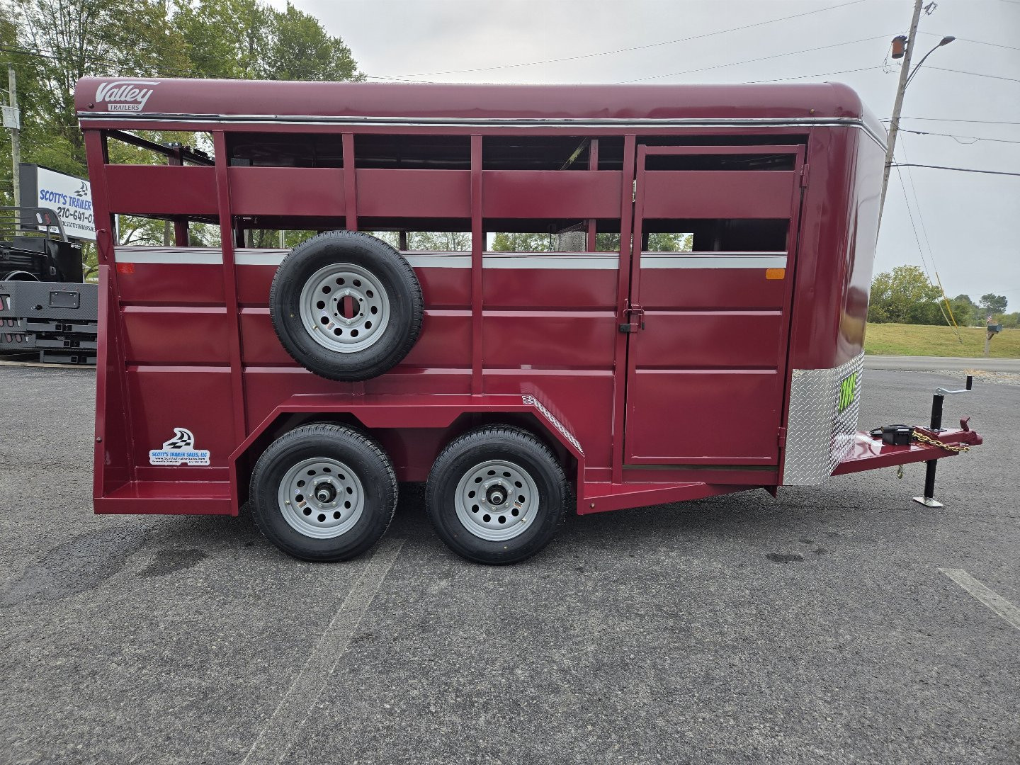New 2025 Valley Trailers 26014 6'X14'X6'6" Stock Trailer Bumper Pull