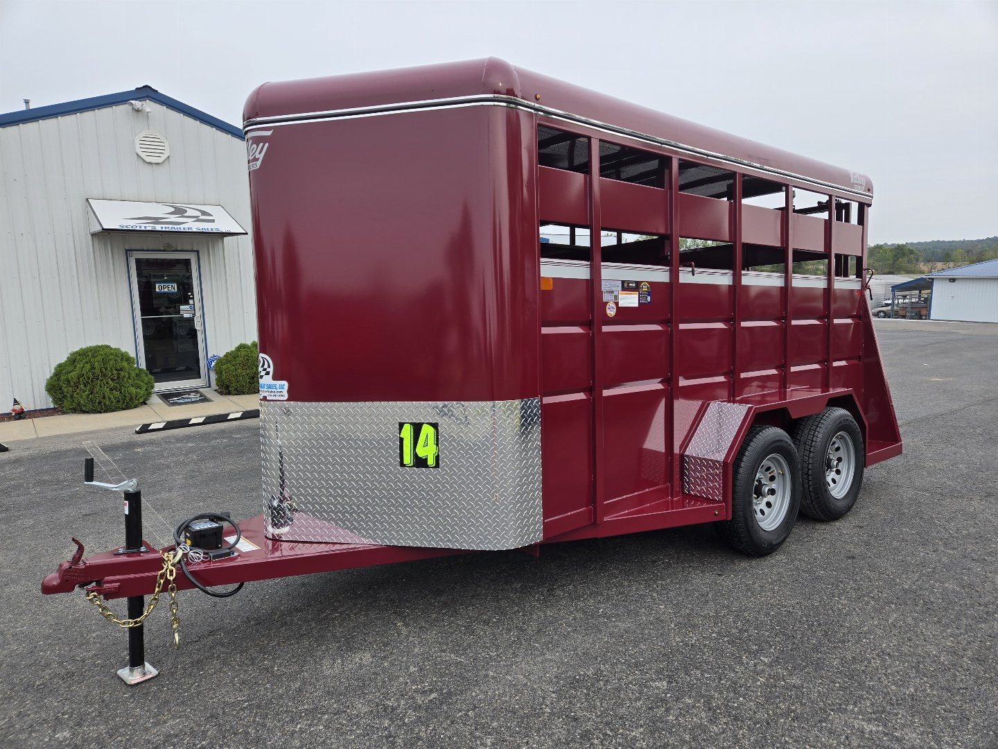 New 2025 Valley Trailers 26014 6'X14'X6'6" Stock Trailer Bumper Pull