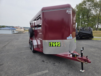 New 2025 Valley Trailers 26014 6'X14'X6'6" Stock Trailer Bumper Pull