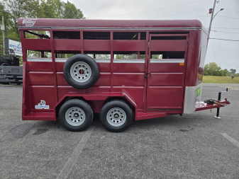 New 2025 Valley Trailers 26014 6'X14'X6'6" Stock Trailer Bumper Pull