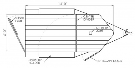 New 2025 Valley Trailers 26014 6'X14'X6'6" Stock Trailer Bumper Pull