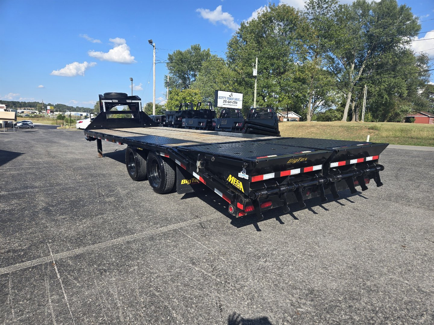 Used USED 2024 Big Tex Trailers 20'+5' Flatbed Trailer W/ Mega Ramps