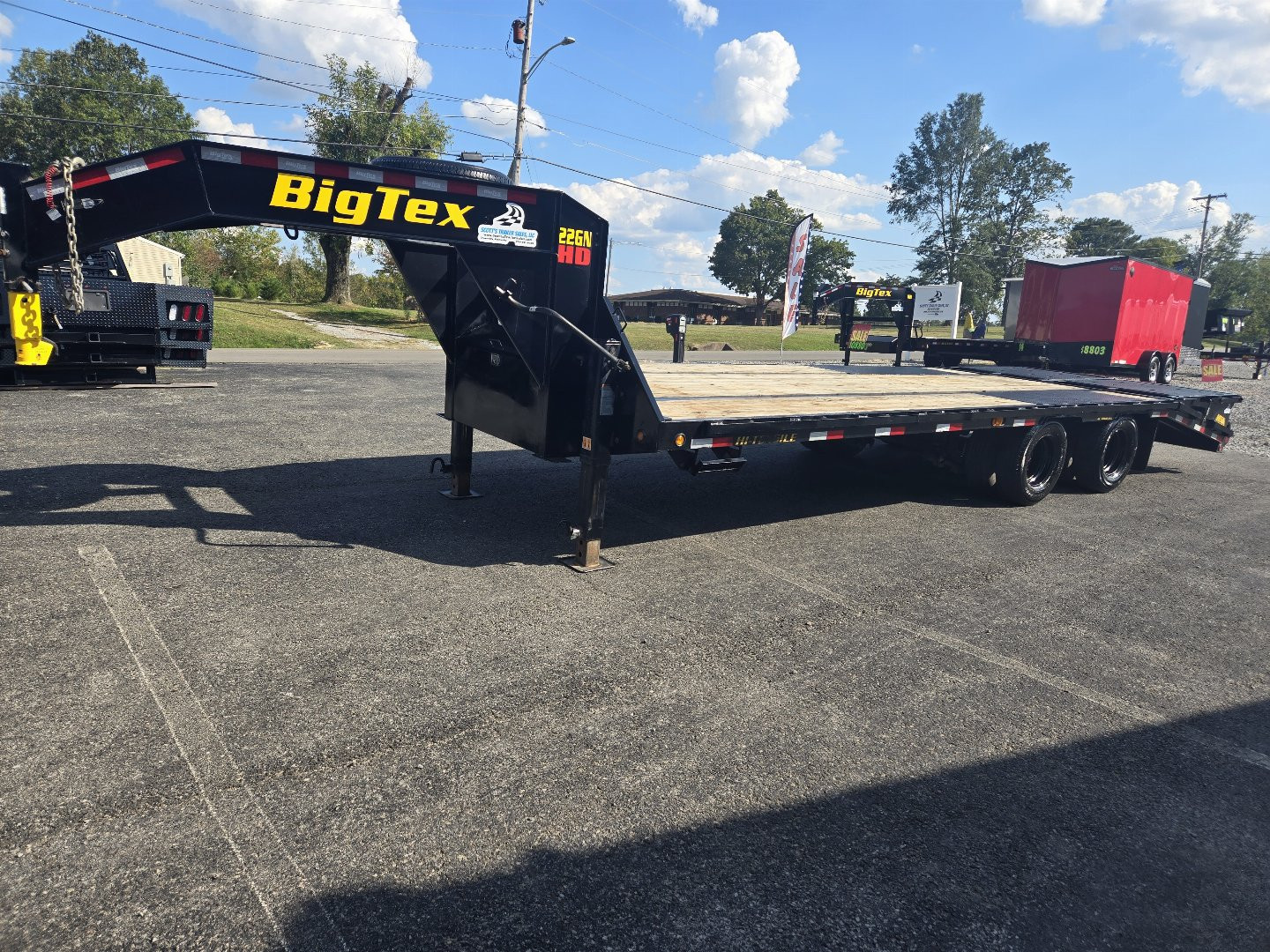 Used USED 2024 Big Tex Trailers 20'+5' Flatbed Trailer W/ Mega Ramps