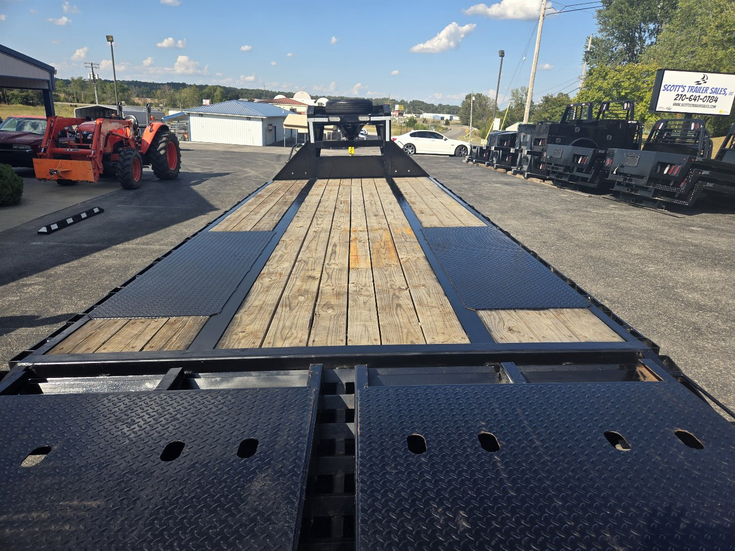 Used USED 2024 Big Tex Trailers 20'+5' Flatbed Trailer W/ Mega Ramps