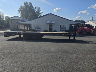 Used USED 2024 Big Tex Trailers 20'+5' Flatbed Trailer W/ Mega Ramps