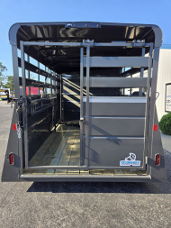 New 2025 VALLEY TRAILERS 2 Horse Economy Slant 14' x 6'8" x 7' (2800) Stock / Stock Combo Trailer