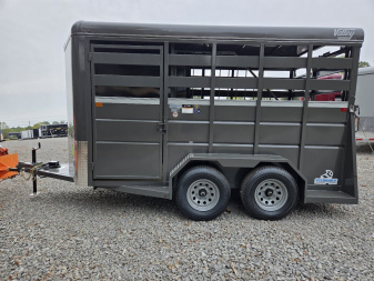 New 2025 VALLEY TRAILERS 2 Horse Economy Slant 14' x 6'8" x 7' (2800) Stock / Stock Combo Trailer