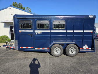 New 2025 VALLEY TRAILERS 3 Horse Slant Tack 18' x 6'8" x 7' (3820) Thoroughbred Stock / Stock Combo Trailer