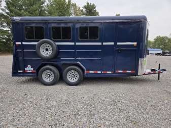 New 2025 VALLEY TRAILERS 3 Horse Slant Tack 18' x 6'8" x 7' (3820) Thoroughbred Stock / Stock Combo Trailer