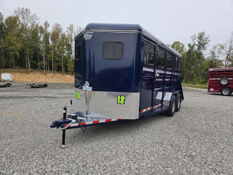 New 2025 VALLEY TRAILERS 3 Horse Slant Tack 18' x 6'8" x 7' (3820) Thoroughbred Stock / Stock Combo Trailer